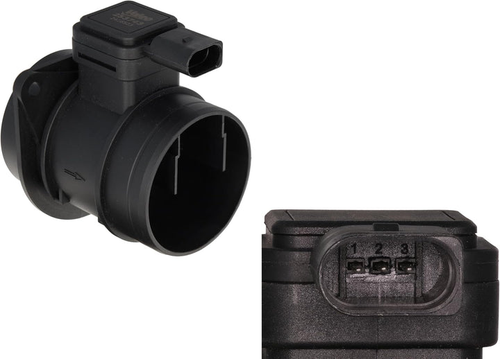 VALEO 253743 Luftmassenmesser Anzahl der Pins : 3 Stecker Typ : D SHAPE Integrierter Lufttemperaturs