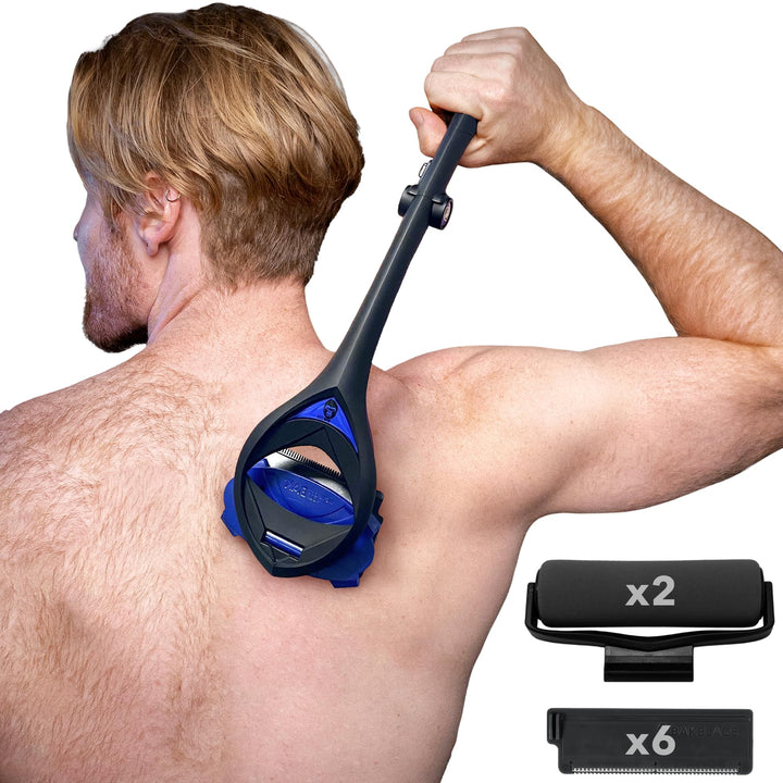 BakBlade 3.0 Stealth Back Shaver All-in-1-Pflegeset – 23-Zoll-Griff – Inklusive Lotion-Applikator un