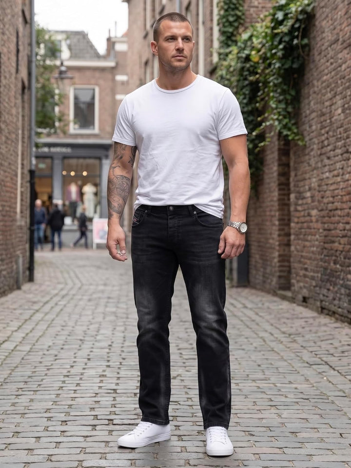 Rock Creek Herren Designer Jeans Denim Blau Hose Herrenjeans RC-2098 W29-W44 33W / 30L Rc-2280-dunke