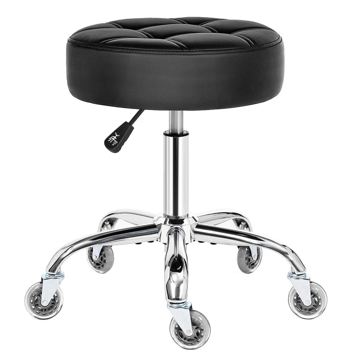 BEWISHOME Rollhocker mit Rollen,Verstellbarer Hocker für hohe Belastungen bis 200 kg,360° Drehhocker