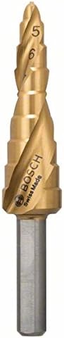 Bosch Professional Stufenbohrer HSS-TiN mit 3-Flächen-Schaft (Ø 4-12 mm, 9 Stufen)