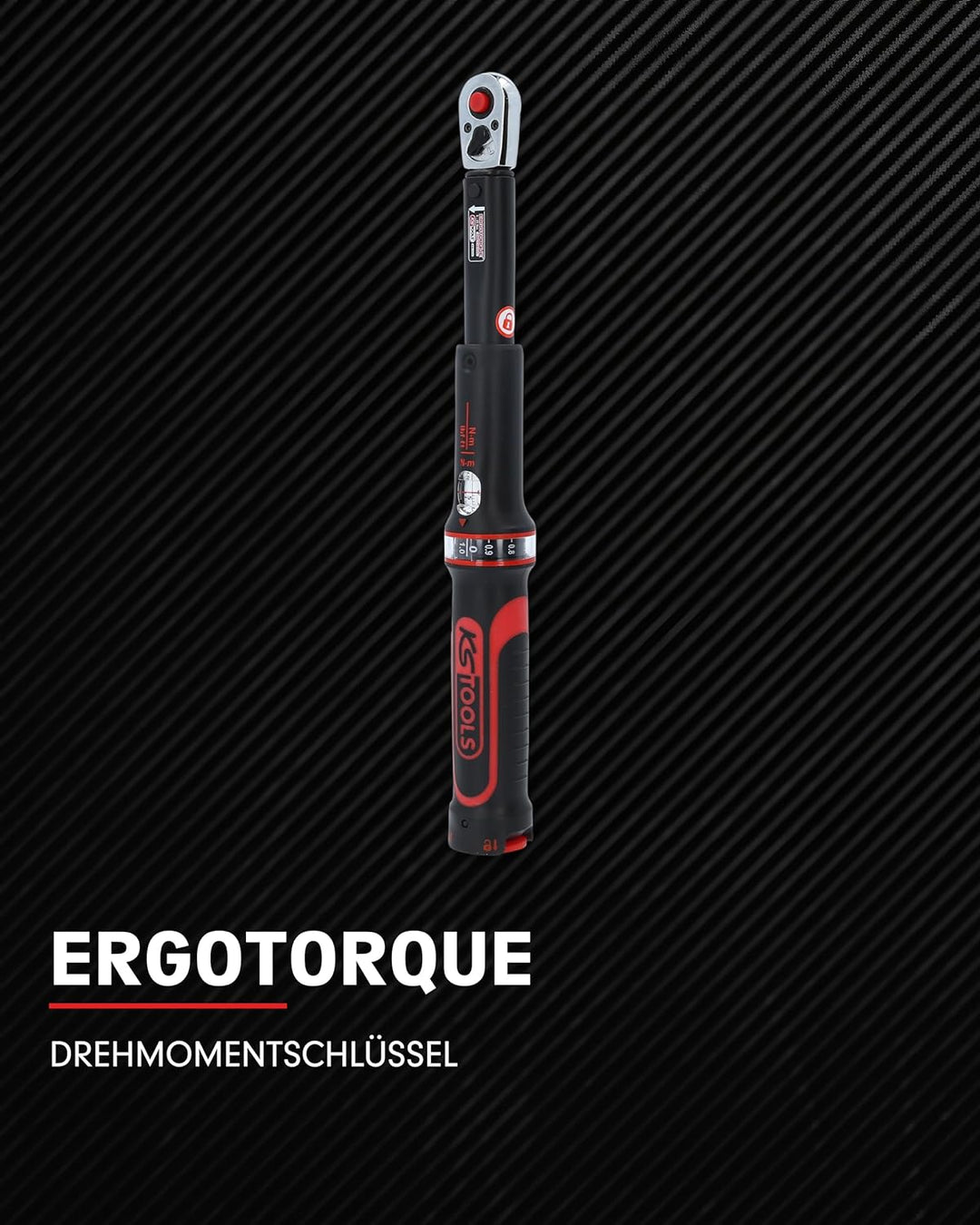 KS Tools Ratschen Drehmomentschlüssel 1/4 Zoll ERGOTORQUEprecision 516.1512 I 5-25 Nm I Mit Doppelsk