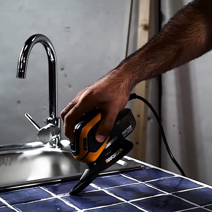 WORX WX648 Schleifer 65W, 230V – Ergonomischer Handschleifer zum Schleifen auch an schwerer zugängli