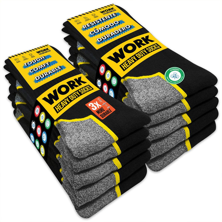 10 Paar Herren Socken Arbeitssocken WORK Socks 39-42 Schwarz (10 Paare), 39-42 Schwarz (10 Paare)