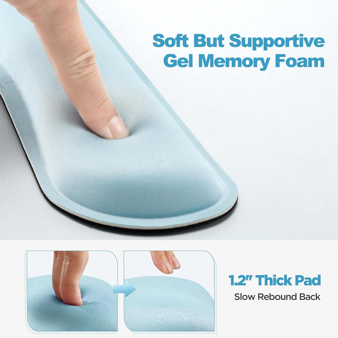 Gimars Vergrössertes Gel-Memory-Schaumstoff-Set, Tastatur-Handgelenkauflage, Maus-Handgelenkpolster,