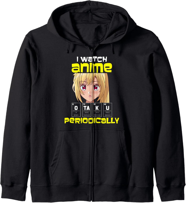 Sehen Sie Anime Periodensystem Otaku Japanese Kawaii Kapuzenjacke