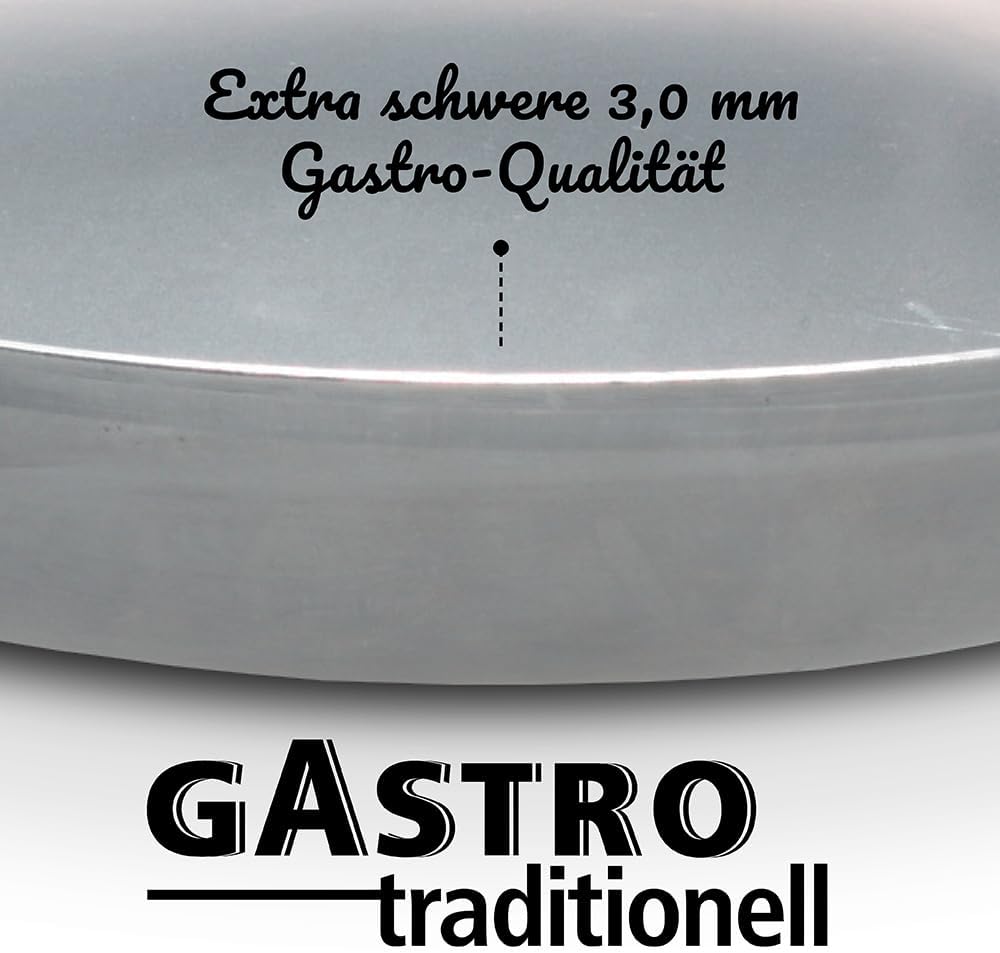 GSW 860529 GastroTraditionell Lyoner Eisen Pfanne - 32cm 32 cm, 32 cm
