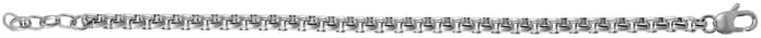 Fossil Herrenarmband, All Stacked Up Edelstahl-Kettenarmband Grau, Grau