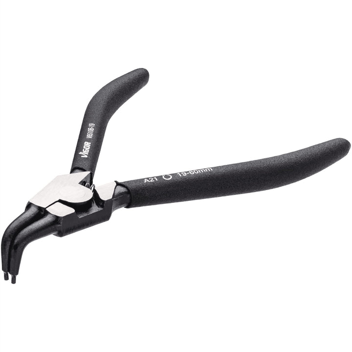 VIGOR Sicherungsring-Zange ∙ V6510B-19 Aussensicherung Abgewinkelt 19-60 mm, Außensicherung Abg
