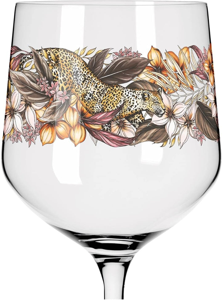 Ritzenhoff 3691002 Gin-Glas 700 ml - Serie Schattenfauna Set Nr. 2 – 2 Stück, Leopard &amp; Eule – Made
