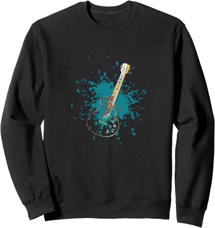 Gitarre, E-Gitarre, Gitarrist und Musik Band Sweatshirt