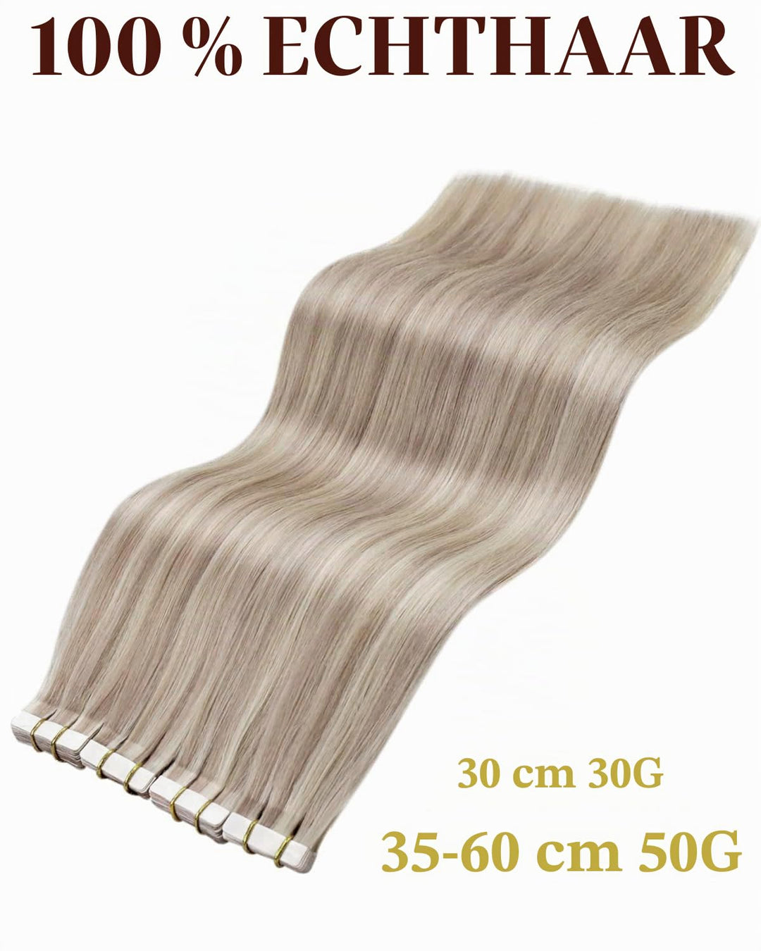 Hetto Echthaar Extensions Tape in Blond Extensions Tape in Echthaar Remy Tape Extensions Echthaar Du