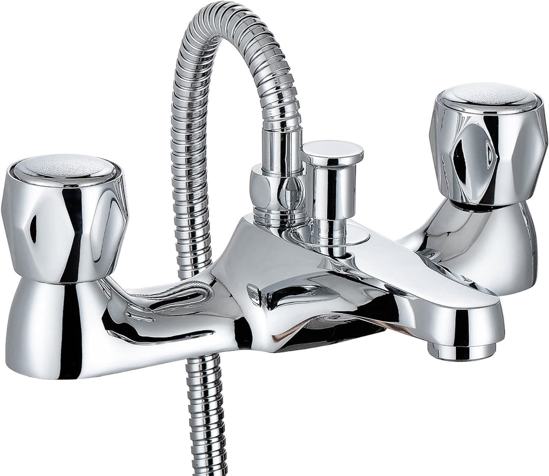 ENKI Badewannenarmatur Montage am Wannenrand Für Niederdruck RICHMOND Bath Shower Mixer Tap, Bath Sh