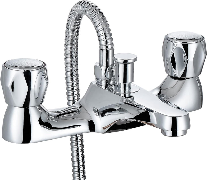 ENKI Badewannenarmatur Montage am Wannenrand Für Niederdruck RICHMOND Bath Shower Mixer Tap, Bath Sh