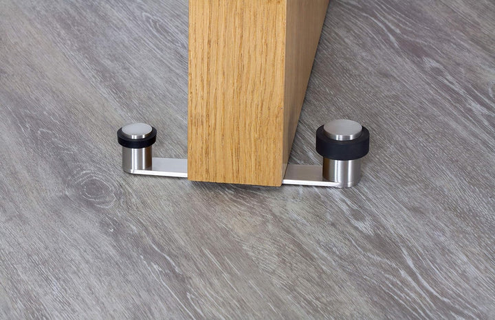 Türstopper mit Drehhalter |Für Türen bis 100 mm | Gummi Schwarzer | Edelstahl AISI 304 | Finish Matt