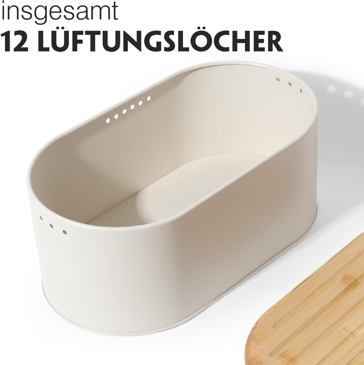 Brotkasten mit Grosser Kapazität, Hochwertige Metall Brotbox, Die Aufbewahrung für noch länger frisc