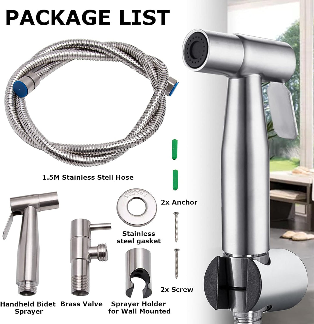 LOSCHEN Bidet Toilettensprüher, Hand Bidet Sprayer, Bidet Handbrause, Edelstahl Duschkopf Bidet Arma