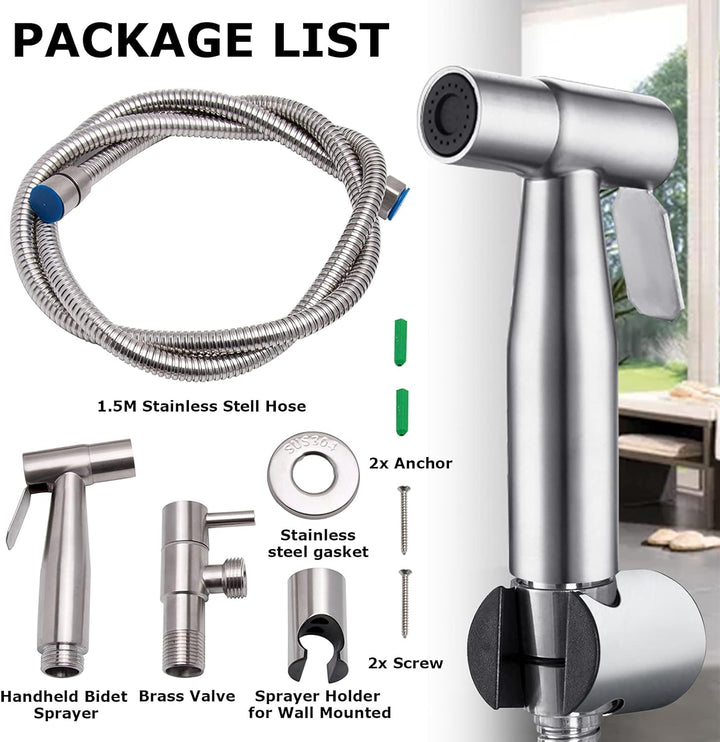 LOSCHEN Bidet Toilettensprüher, Hand Bidet Sprayer, Bidet Handbrause, Edelstahl Duschkopf Bidet Arma