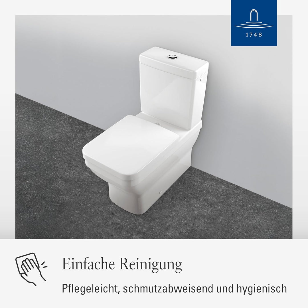 Villeroy & Boch WC-Sitz Architectura - Toilettendeckel Weiss glänzend aus Duroplast - Toilettensitz