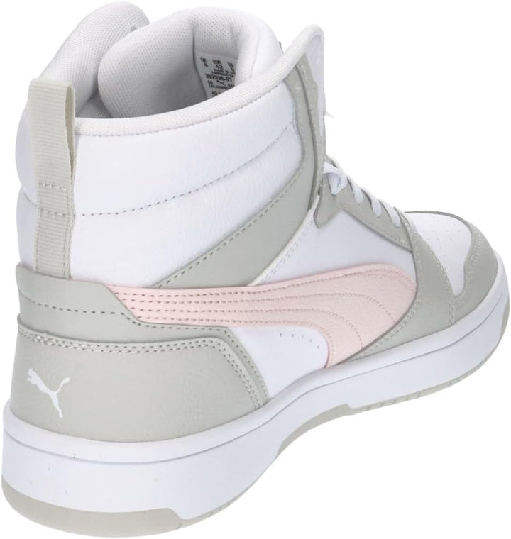 Puma Unisex Rebound V6Sneaker 37 EU Puma White Frosty Pink Sedate Gray, 37 EU Puma White Frosty Pink