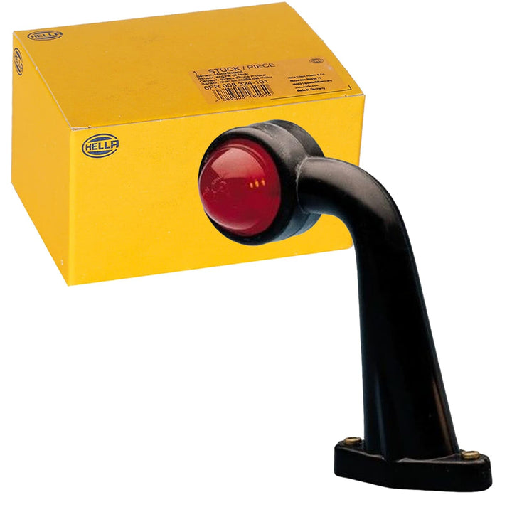 HELLA - Umrissleuchte - Halogen - 24V - Anbau - Lichtscheibenfarbe: milchweiss/rot/weiss - rechts/se