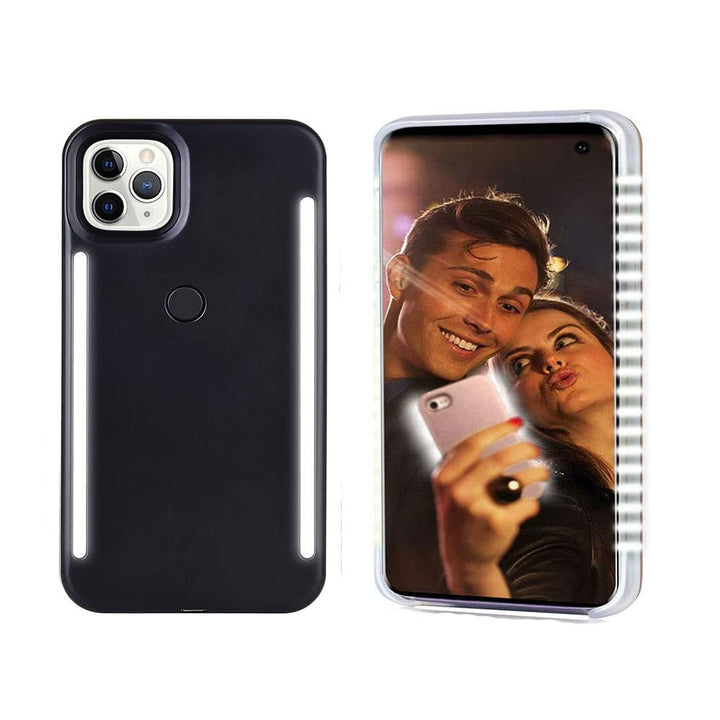 LED-Schutzhülle für iPhone 14 Pro Max, LED-beleuchtetes Selfie-Licht [wiederaufladbar], ideal für EI