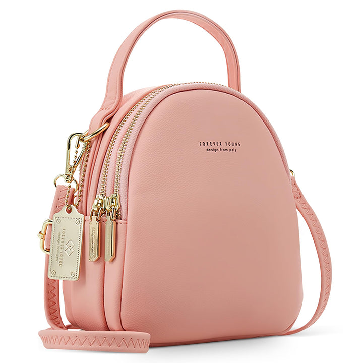 Mini Damen Rucksack Elegant Tagesrucksack mit Kopfhörerloch Handtasche für Schule Reisen Lässig Urla