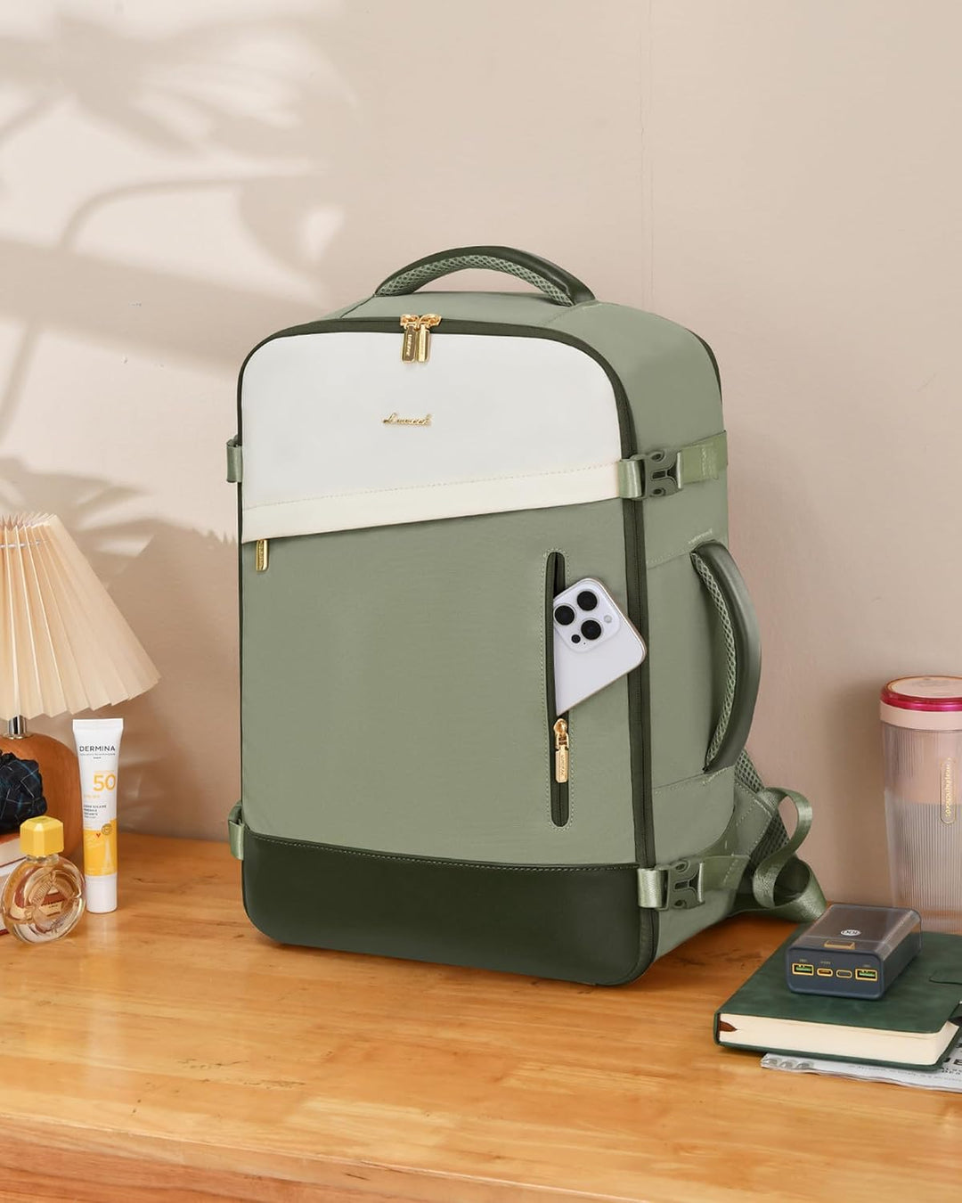 LOVEVOOK Handgepäck Rucksack 40L, 17.3 Zoll Gross Reiserucksack für Damen | Erweiterbares Design, Ru
