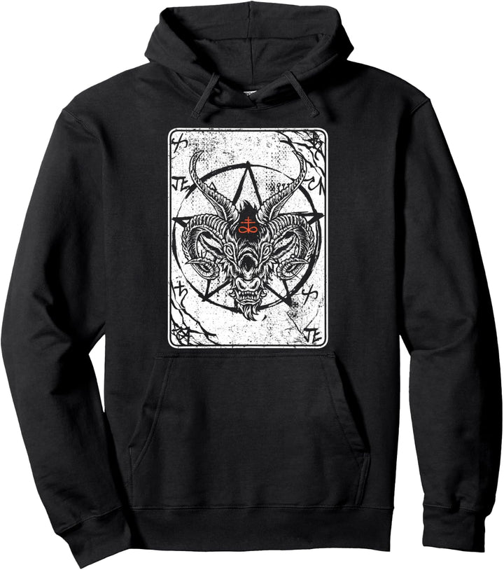 Baphomet Okkult Satan Antichrist Luzifer 666 Ziegen Baphomet Pullover Hoodie