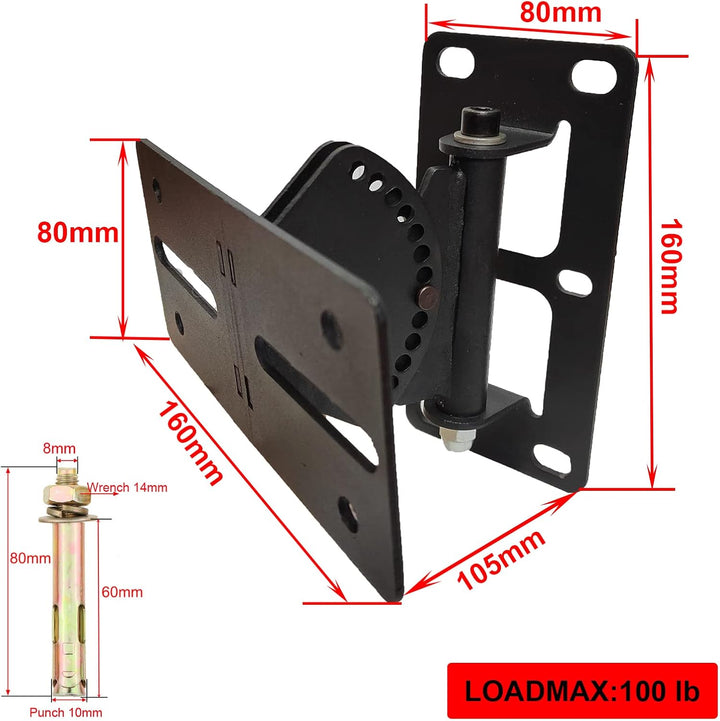 Howonder MY-22 Lautsprecher Wandhalterung, halten bis zu 100lbs, Wand-Lautsprecher-Halterung kompati