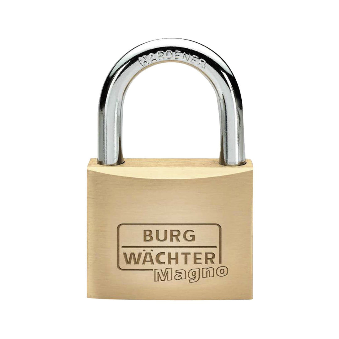 Burg Wächter Vorhangschloss Magno 400 E, 60 mm SB, 1 Stück,400 E 60/2 SB, 6271, Messingfarbend, Büge