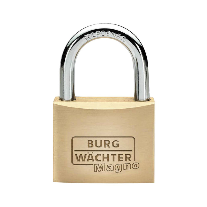 Burg Wächter Vorhangschloss Magno 400 E, 60 mm SB, 1 Stück,400 E 60/2 SB, 6271, Messingfarbend, Büge