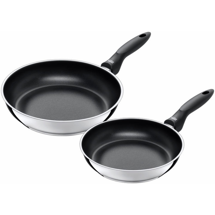 Silit Domus Pfannenset Induktion 2-teilig, Bratpfanne hoch 24, 28 cm, Induktion, Edelstahl beschicht