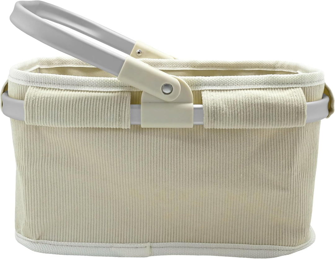 tanner DER KLEINE KAUFMANN TANNER Deco - Tragekorb aus Cord „Pure Sand“ (Abmessung 28 x 17 x 15,5 cm