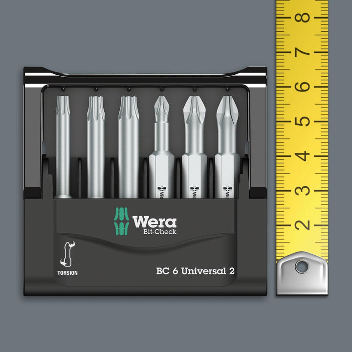 Wera Bit-Sortiment, Bit-Check 6 Universal 2, 6-teilig, 05056473001 6 piezas Universal 2, 6 piezas Un