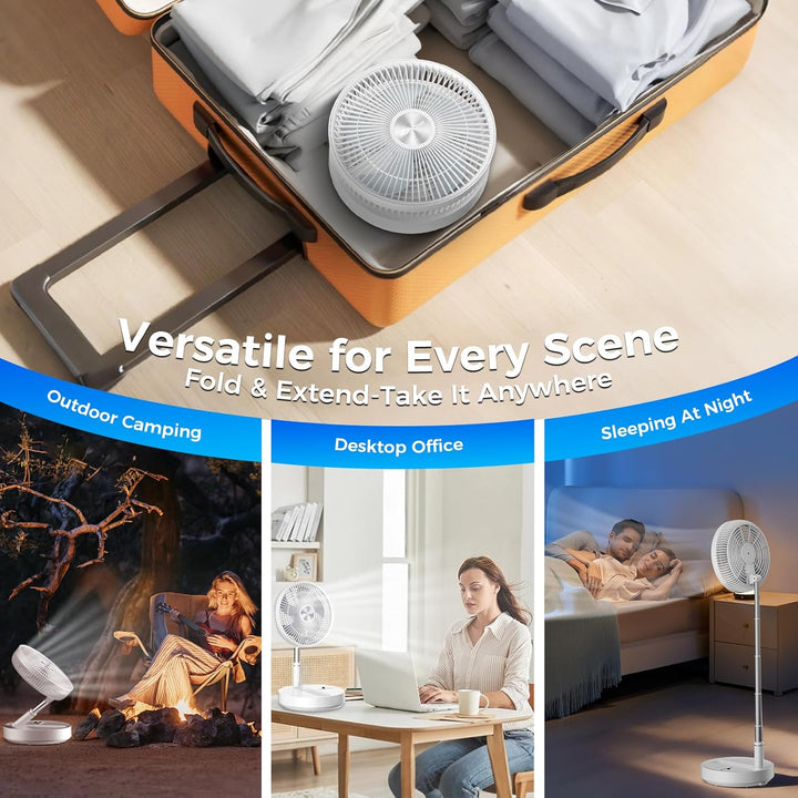 Marchpower leise Standventilator mit Fernbedienung Timer klappbar Ventilator Automatischer Oszillati