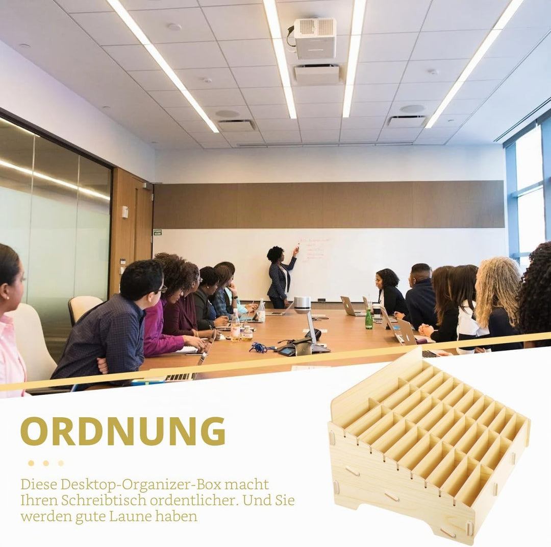 Operitacx Holz Handy Aufbewahrungsbox Mit 30 Fächern Mobile Phone Storage Box Für Klassenzimmer Und