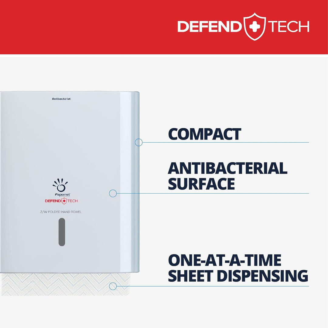 Papernet Defend Tech 416148 Papierhandtuchspender, antibakteriell, kompatibel mit Z/W-Falzhandtücher