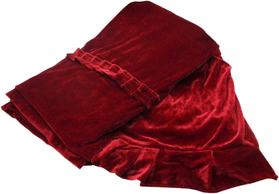 Dilwe Klavierdeckel, Colorfast Pleuche Piano Staubdicht Dekoriert Cover Rot, Rot