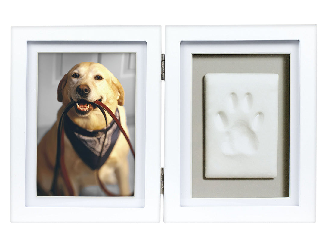 Pearhead Pet Pawprints Desk Picture Frame and Imprint Kit, No Mess Pet Paw Print Frame, Keepsake Mem