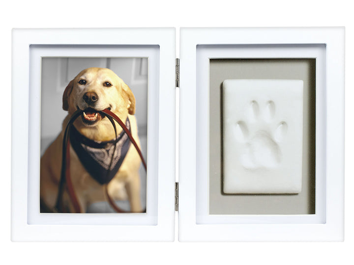 Pearhead Pet Pawprints Desk Picture Frame and Imprint Kit, No Mess Pet Paw Print Frame, Keepsake Mem