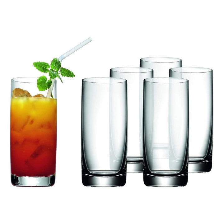 WMF Easy Longdrinkgläser Set 6-teilig, Cocktailglas 350ml, Kristallglas, spülmaschinengeeignet, bruc