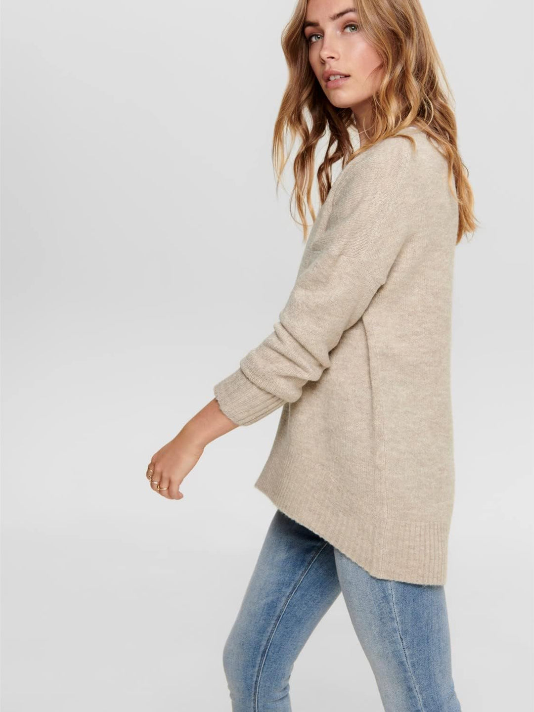 ONLY Female Strickpullover Detailreicher Strickpullover XS Nomad/Detail:w. Melange, XS Nomad/Detail: