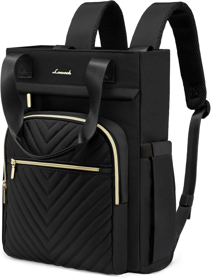 LOVEVOOK Rucksack Damen Elegant 17.3 Zoll Laptop Rucksack Handtasche 2 in 1 Schulrucksack Mädchen Te