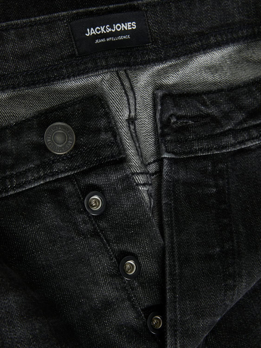 JACK & JONES Men's JJITIM JJORIGINAL AM 167 LID Jeans, Black Denim, 32W / 34L