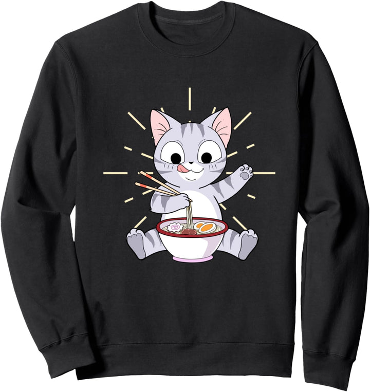 Japanische Ramen Nudeln Geschenkprodukt Kawaii Anime Cat Sweatshirt
