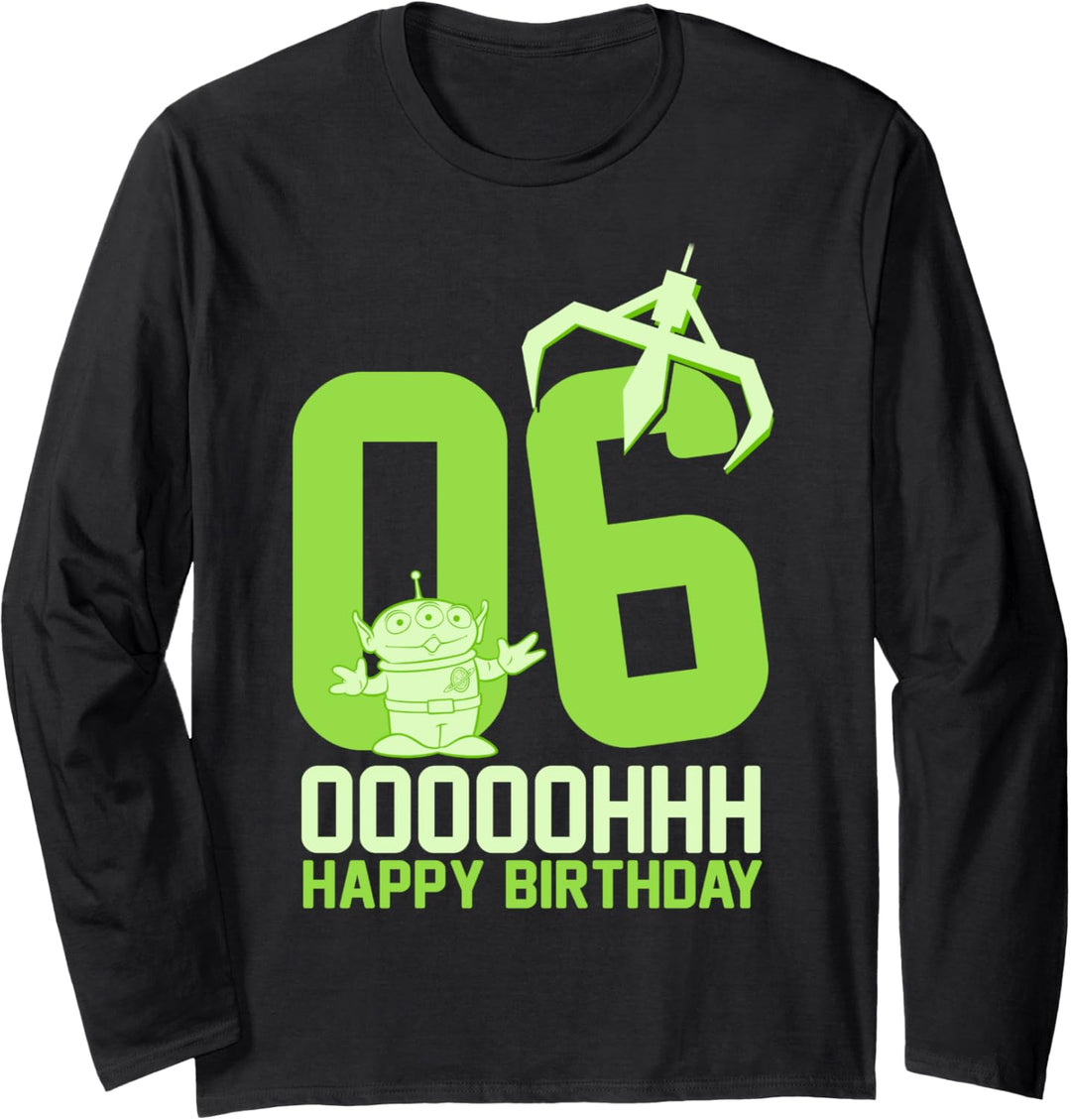 Disney Pixar Toy Story Aliens Ooh Happy 6th Birthday Langarmshirt