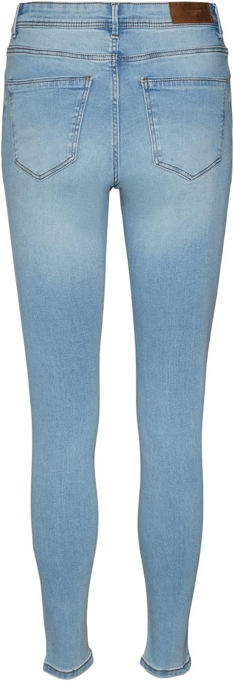 VERO Moda Baggy Jeans Damen Straight Leg Light Blue Denim S / 34L, Light Blue Denim S / 34L