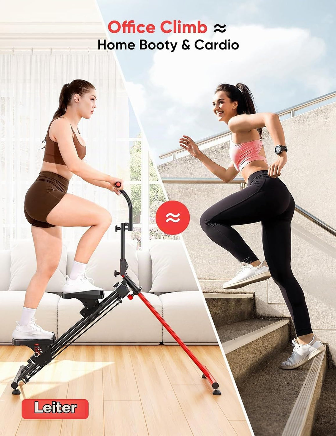 YOLEO Stair Stepper für Zuhause, Klappbarer Stepper mit 3 Trainingsmodi, Compact Folding Cardio Übun