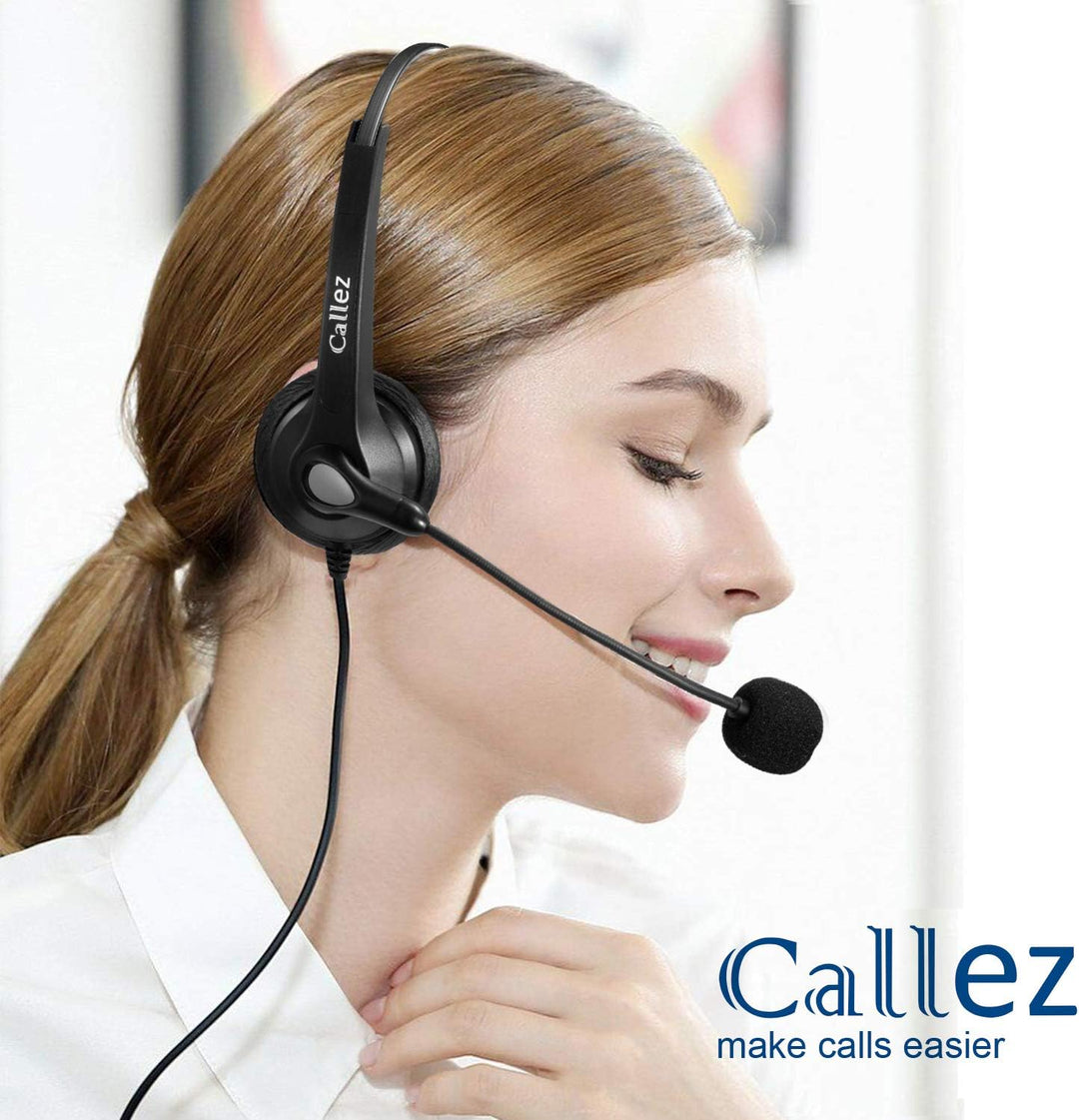 Callez USB Headset PC für Business Skype UC Lync SoftPhone Call Center Office, Stereo PC Kopfhörer m